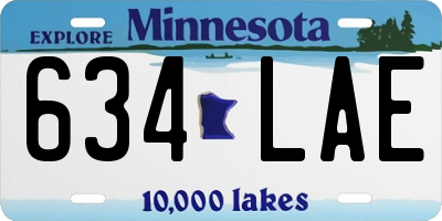 MN license plate 634LAE