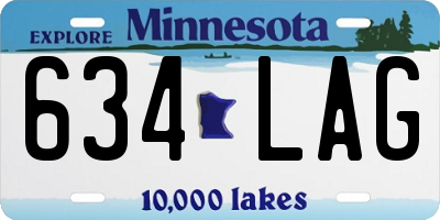 MN license plate 634LAG