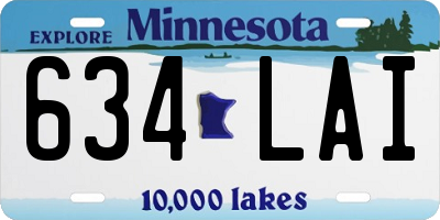 MN license plate 634LAI