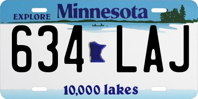 MN license plate 634LAJ