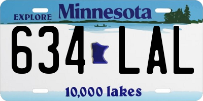 MN license plate 634LAL