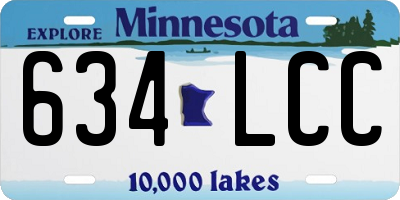 MN license plate 634LCC