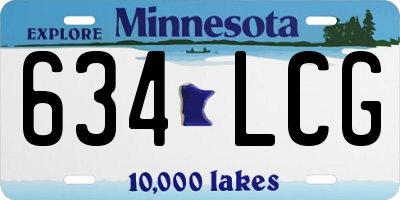 MN license plate 634LCG