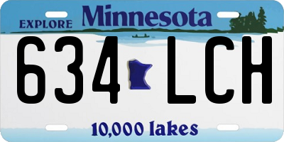MN license plate 634LCH