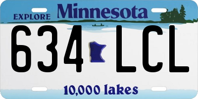 MN license plate 634LCL