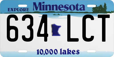 MN license plate 634LCT