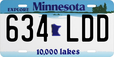 MN license plate 634LDD