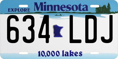MN license plate 634LDJ