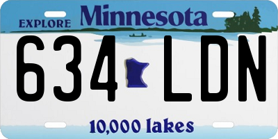 MN license plate 634LDN
