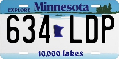 MN license plate 634LDP