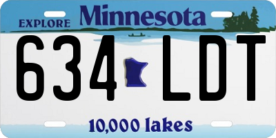 MN license plate 634LDT