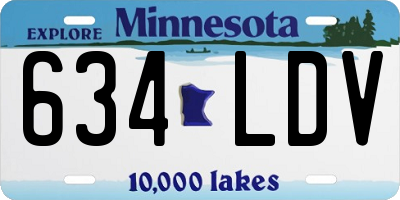 MN license plate 634LDV