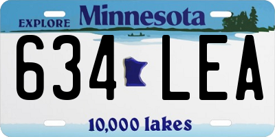 MN license plate 634LEA