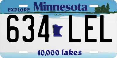 MN license plate 634LEL