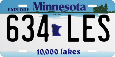 MN license plate 634LES
