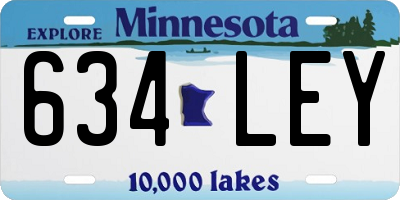 MN license plate 634LEY