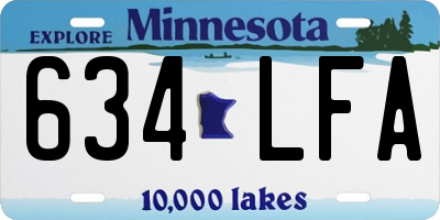 MN license plate 634LFA