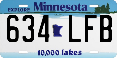 MN license plate 634LFB
