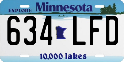 MN license plate 634LFD