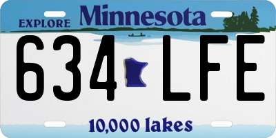MN license plate 634LFE