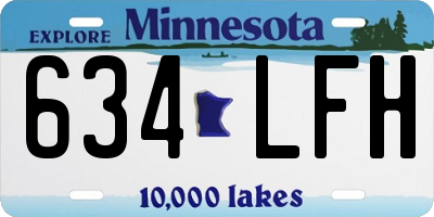 MN license plate 634LFH
