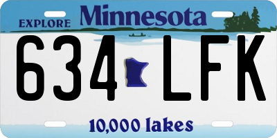 MN license plate 634LFK