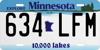 MN license plate 634LFM