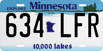 MN license plate 634LFR