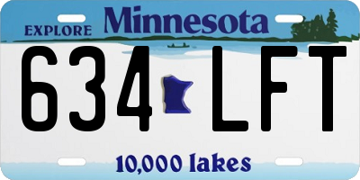 MN license plate 634LFT