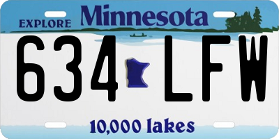 MN license plate 634LFW