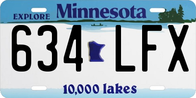 MN license plate 634LFX