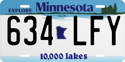 MN license plate 634LFY