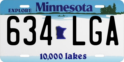 MN license plate 634LGA