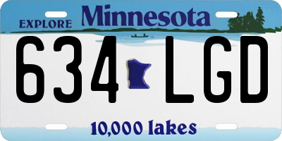 MN license plate 634LGD