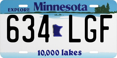 MN license plate 634LGF
