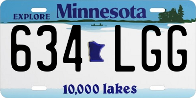 MN license plate 634LGG
