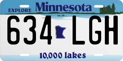 MN license plate 634LGH