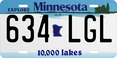 MN license plate 634LGL
