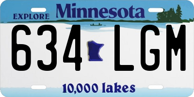 MN license plate 634LGM