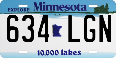 MN license plate 634LGN