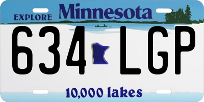 MN license plate 634LGP