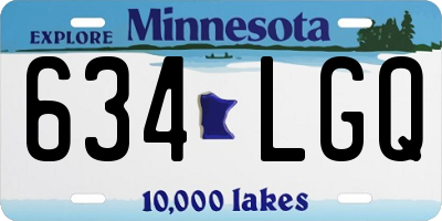 MN license plate 634LGQ