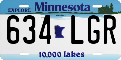 MN license plate 634LGR