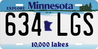 MN license plate 634LGS