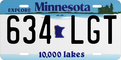 MN license plate 634LGT