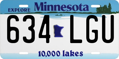 MN license plate 634LGU