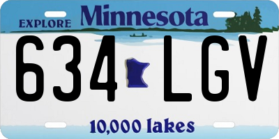 MN license plate 634LGV