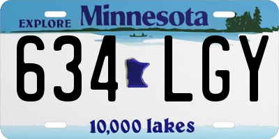 MN license plate 634LGY
