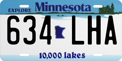 MN license plate 634LHA