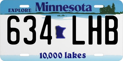 MN license plate 634LHB